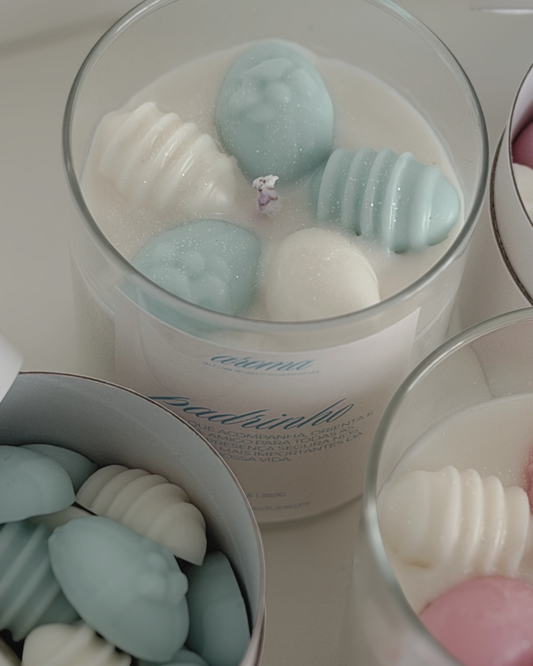 Blue Easter Eggs Candle