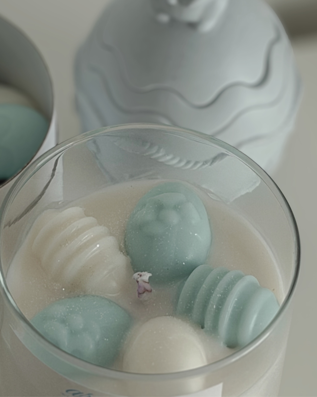 Blue Easter Eggs Candle
