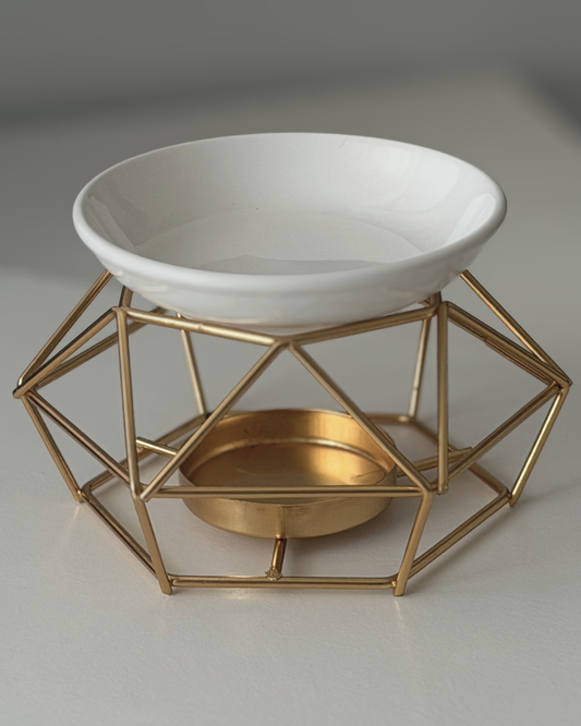 Wax Burner · White & Gold