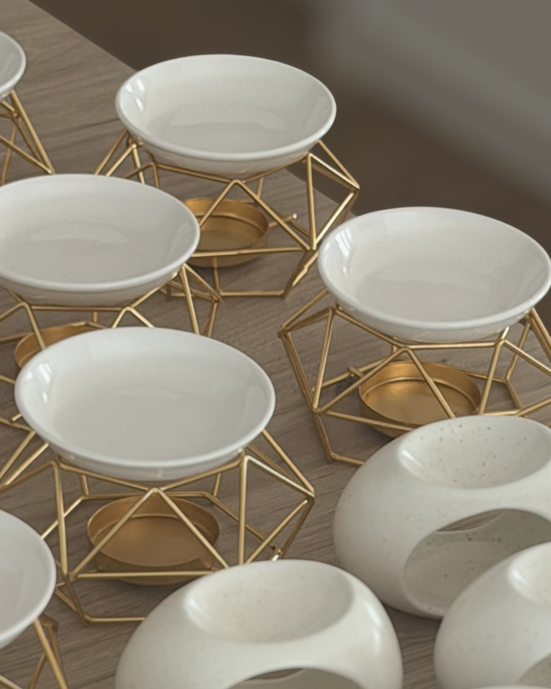Wax Burner · White & Gold