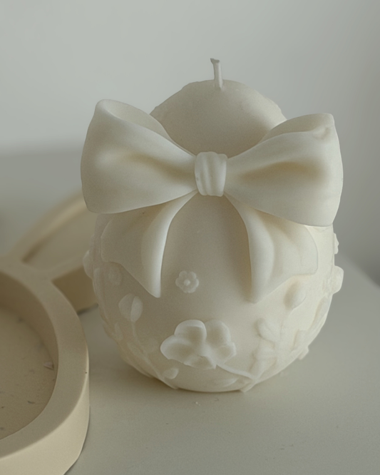 Bow Egg Candle